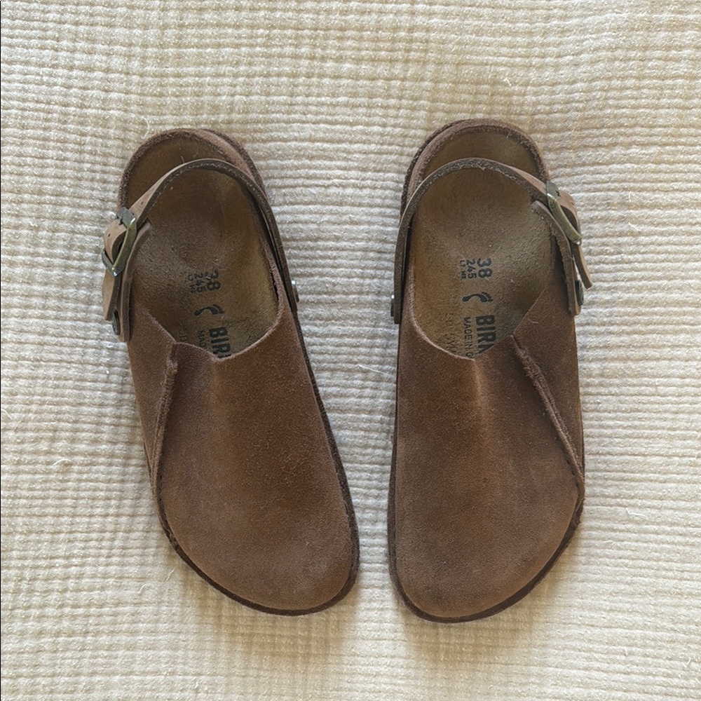 Birkenstock Brown Suede Clog Sandals